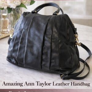 Unique Leather Ann Taylor Large Leather Tote Bag - Like New - Hardly used